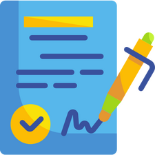 Image of a contract, representing agreement and commitment to lead generation and advertising services